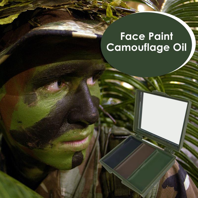 3 colores fanáticos del ejérci - Camo Face Paint reseña y precio